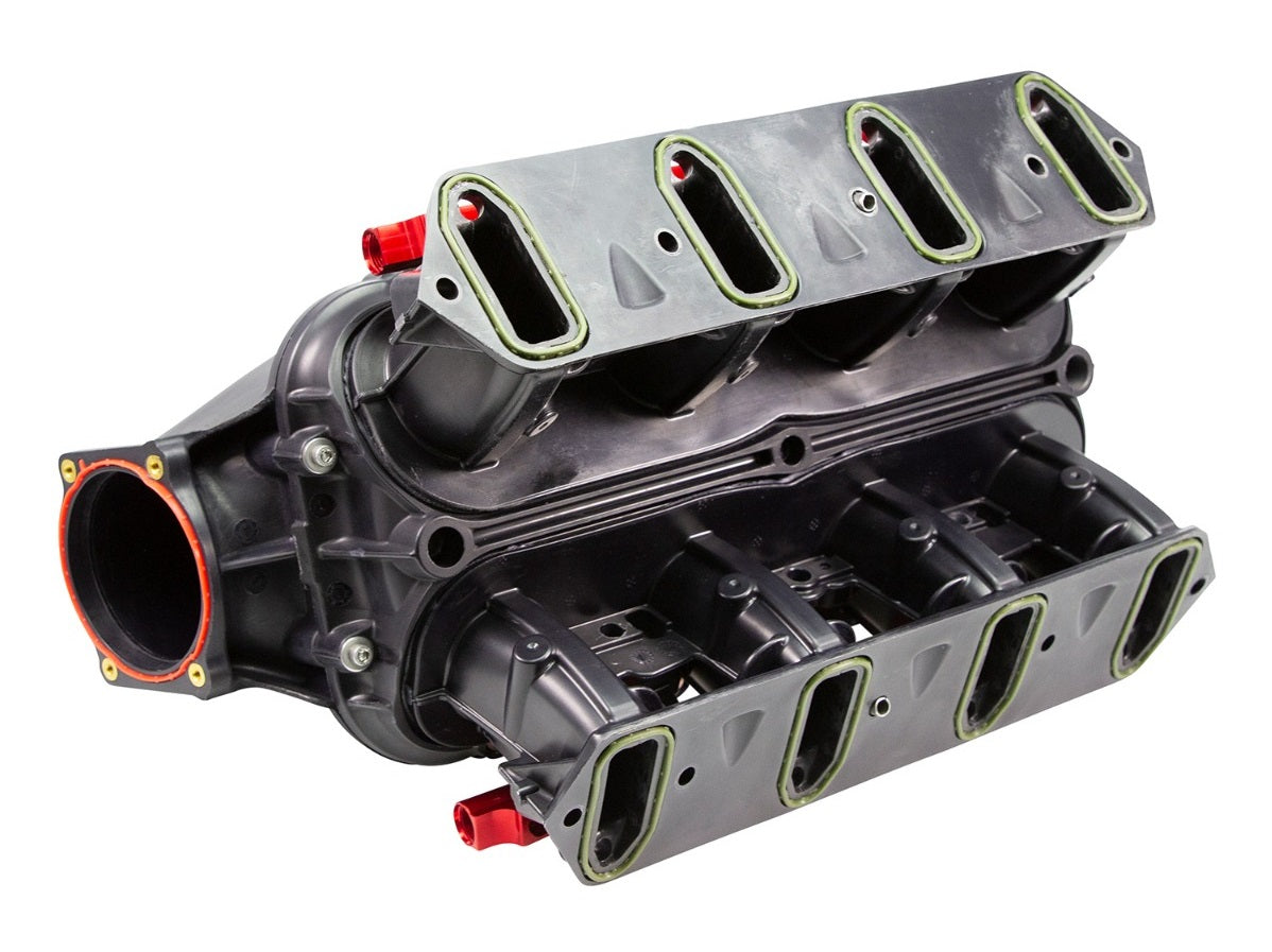 FAST LSXHR INTAKE MANIFOLD,103MM,RED RAILS,NO INJECTORS,LS CATH PORT,BLACK