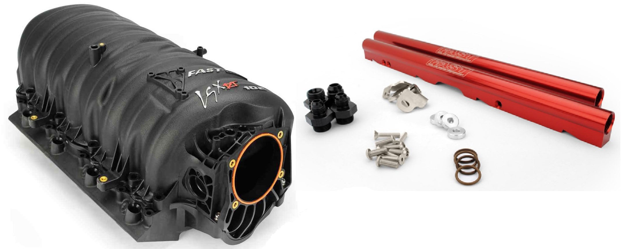 LSXRT 07-10 TRUCK INTAKE KIT,RED RAILS,USES OEM THROTTLE BODY ...