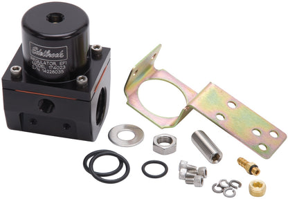 EDELBROCK FUEL PRESSURE REGULATOR,EFI,-10 AN,180 GPH,BLACK FINISH