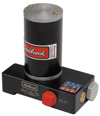 EDELBROCK FUEL PUMP,ELECTRIC,QUIET-FLO,IN-LINE BLACK,160GPH