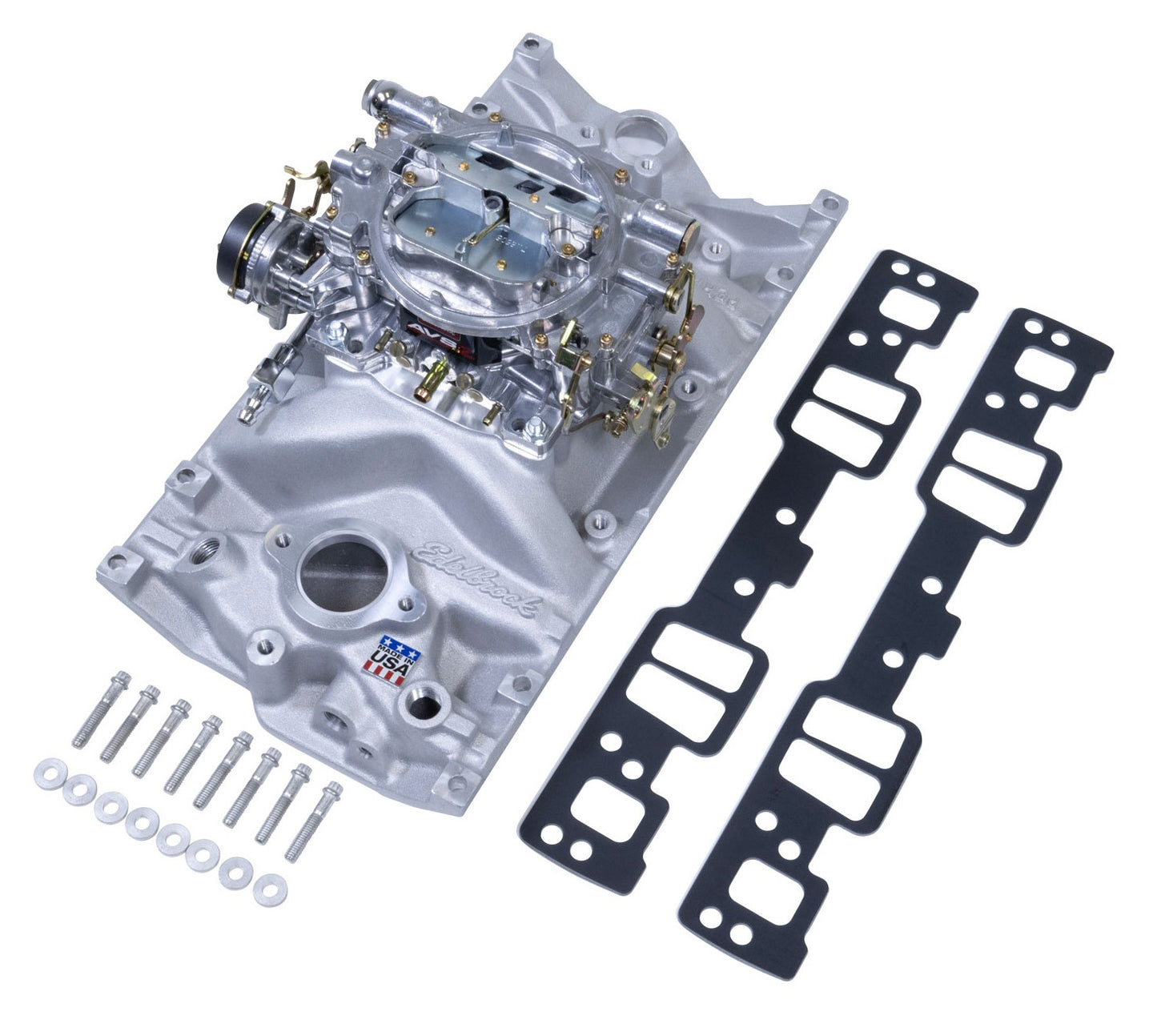 EDELBROCK INDUCTION KIT,MANIFOLD & CARB KIT,PERFORMER SBC VORTEC