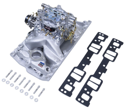 EDELBROCK INDUCTION KIT,MANIFOLD & CARB KIT,PERFORMER RPM,SBC AIR-GAP VORTEC