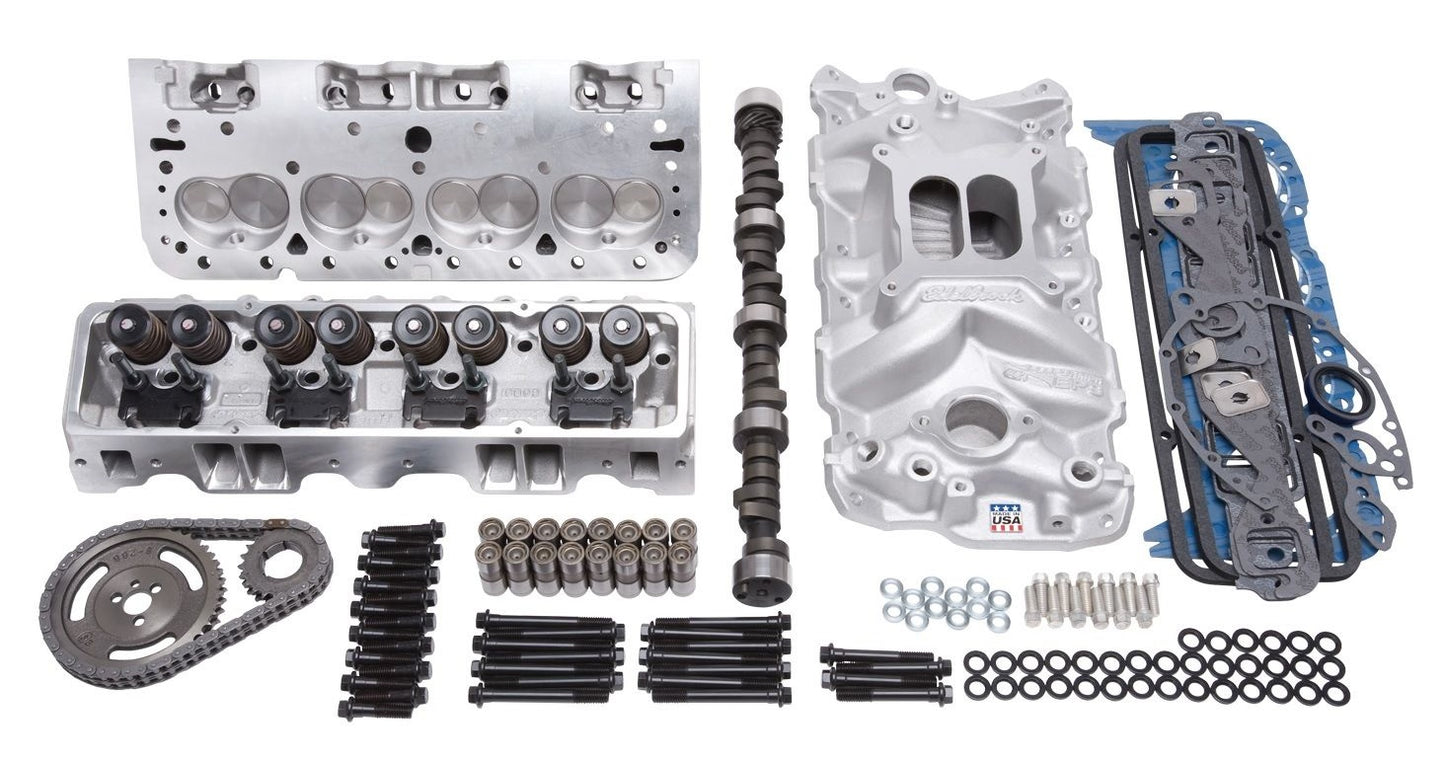 EDELBROCK TOP END KIT,PERFORMER 363 HP,57-86 SB CHEVY