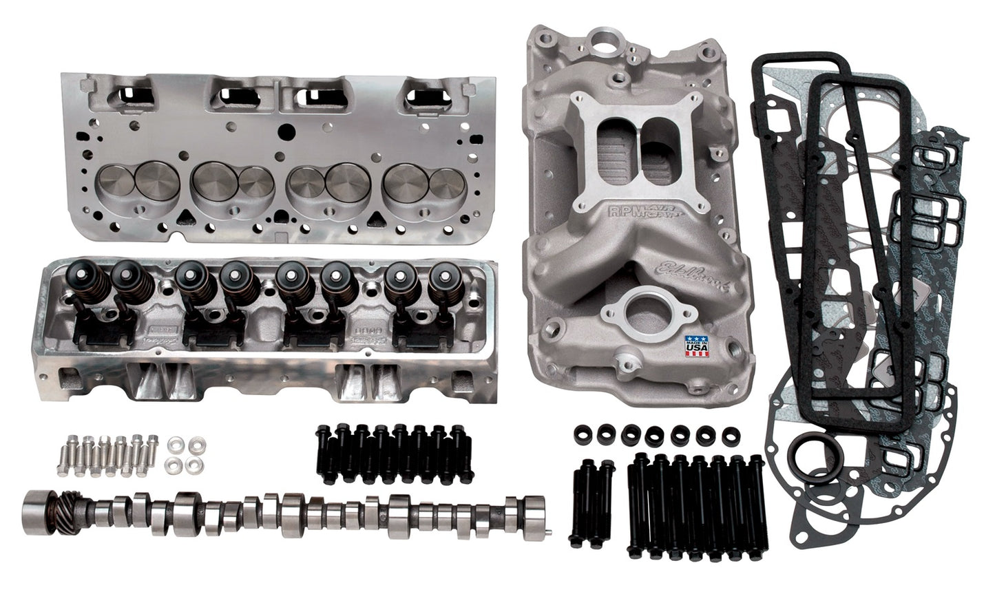 EDELBROCK TOP END KIT,PERFORMER RPM 435 HP,57-86 SB CHEVY 327-350