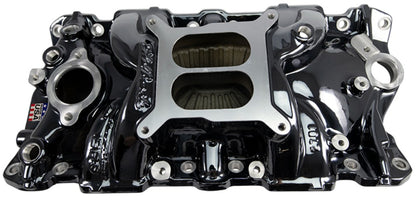EDELBROCK INTAKE MANIFOLD,PERFORMER EPS,55-86 SBC,BLACK PLASMA COATED