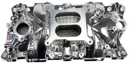 EDELBROCK INTAKE MANIFOLD,PERFORMER EPS,55-86 SBC,CHROME PLASMA COATED
