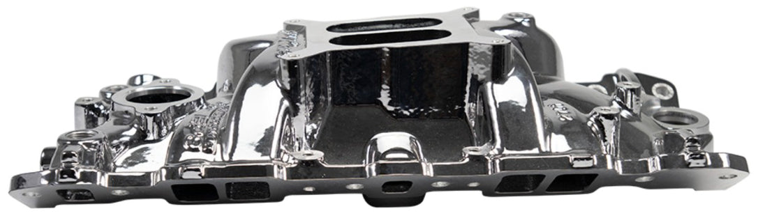 EDELBROCK INTAKE MANIFOLD,PERFORMER EPS,55-86 SBC,CHROME PLASMA COATED