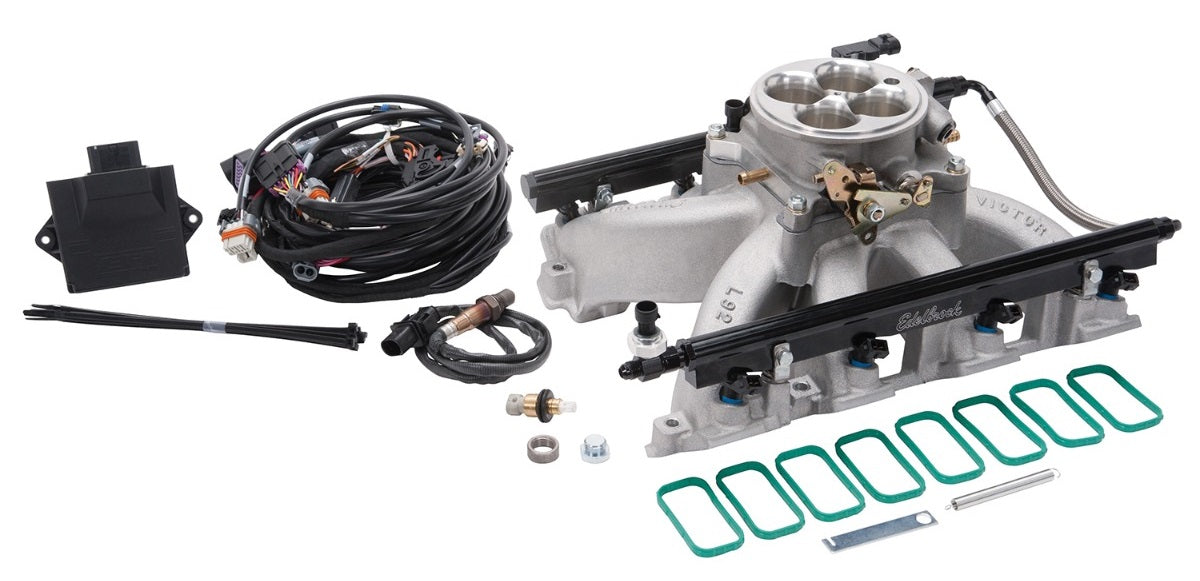 PRO FLO 4 KIT, GM LS VICTOR JR RECT PORT 4 BBL 42LB INJECTORS 675 HP