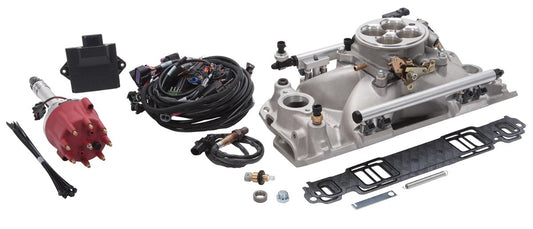 EDELBROCK PRO-FLO 4 EFI SYSTEM,4150,UP TO 1986 SBC,550 HP,35 LB/HR,58 PSI