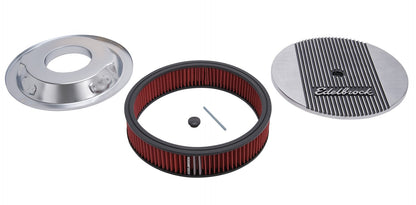 EDELBROCK ELITE 2 SERIES POLISHED 14" ROUND AIR CLEANER,3" PRO-FLO ELEMENT