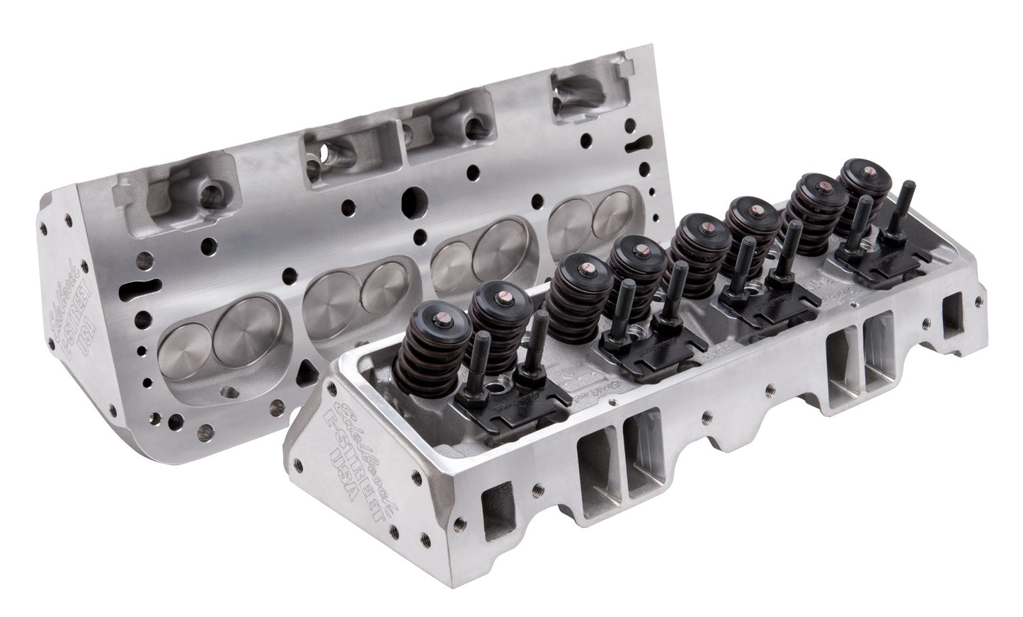 1 PR. SMALL-BLOCK CHEVY E-STREET CYLINDER HEAD 70CC PAIR