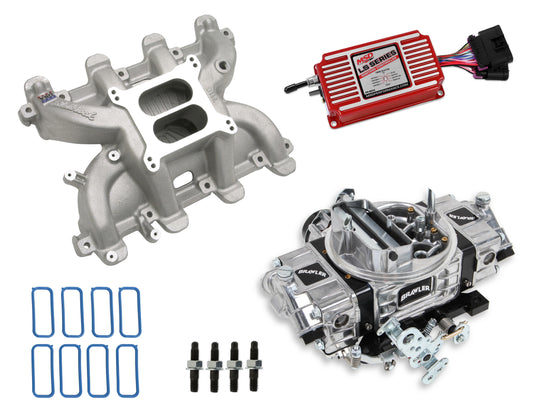 EDELBROCK INTAKE MANIFOLD,BRAWLER CARB,MSD CONTROLLER,CHEVY LS1,CATHEDRAL PORT