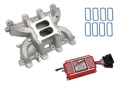 EDELBROCK INTAKE MANIFOLD,MSD CONTROLLER,CHEVY LS1,CATHEDRAL PORT