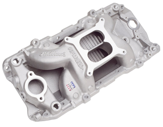 EDELBROCK INTAKE MANIFOLD,1966-00 BB CHEVY 396-454,OVAL PORT,RPM AIR-GAP