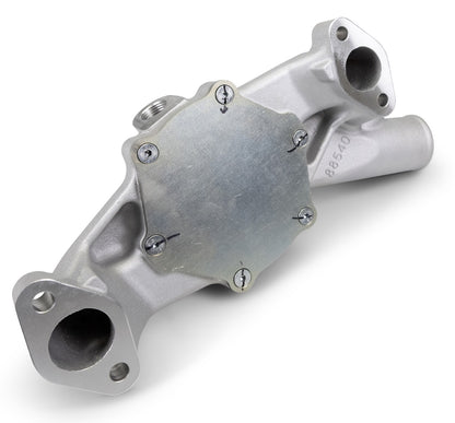 EDELBROCK WATER PUMP,STREET ROD,BB CHEVY,REVERSE ROTATION,SATIN