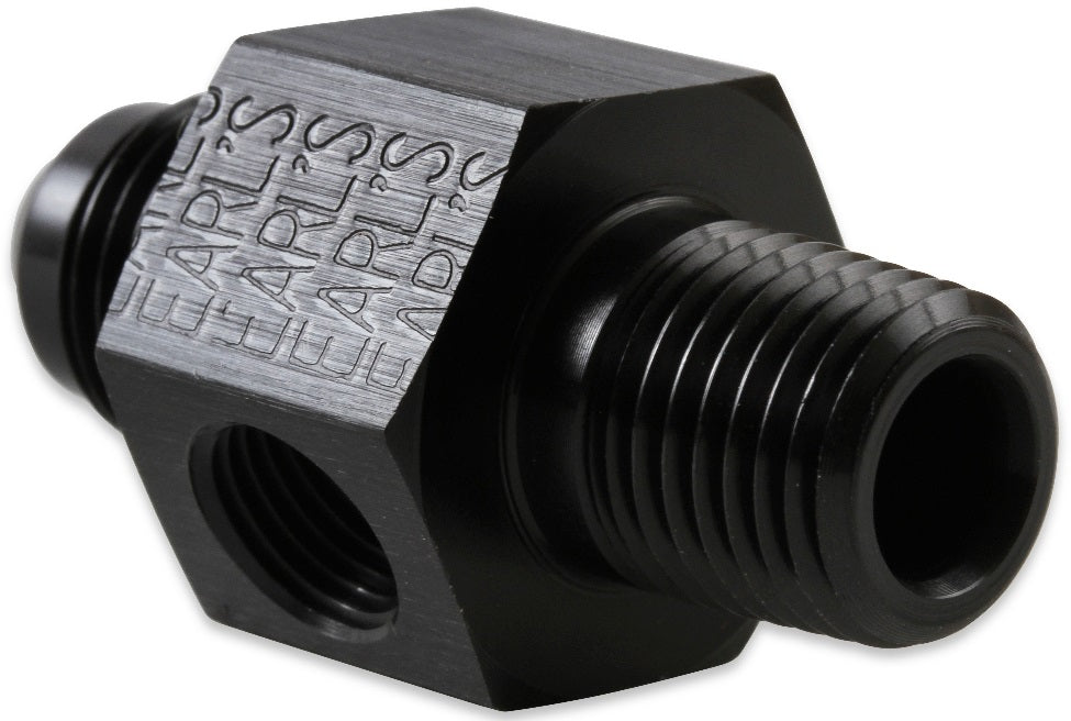 FUEL PRESSURE FTG,3/8 NPT MALE>6AN MALE