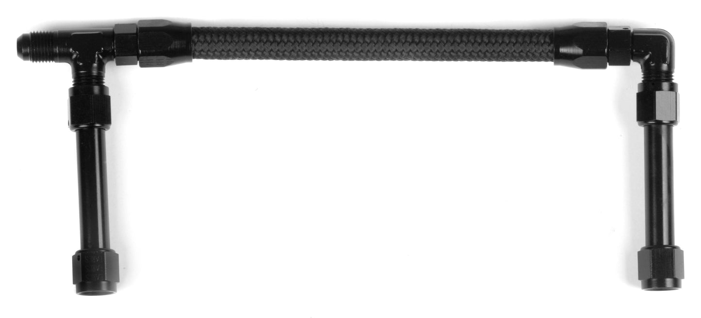 DUAL LINE,4150 ULTRA XP,BRAIDED,BLACK,9 3/4"C-C,-6AN INLET