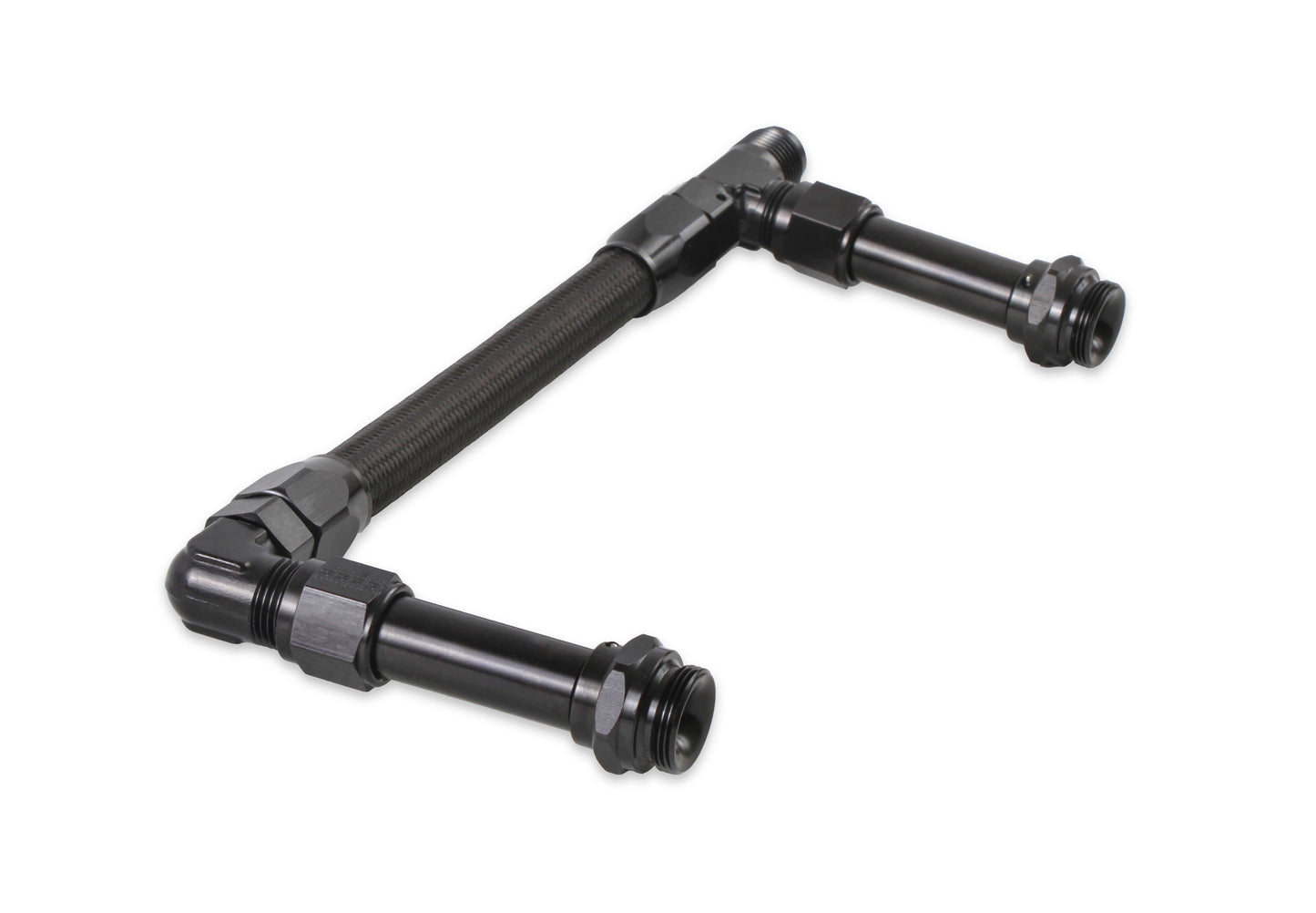 DUAL LINE,4150 ULTRA XP,BRAIDED,BLACK,9 3/4"C-C,-6AN INLET