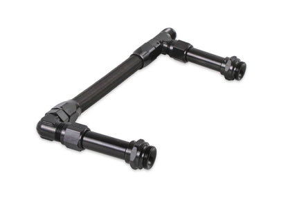 DUAL LINE,4150 ULTRA XP,BRAIDED,BLACK,9 3/4"C-C,-6AN INLET