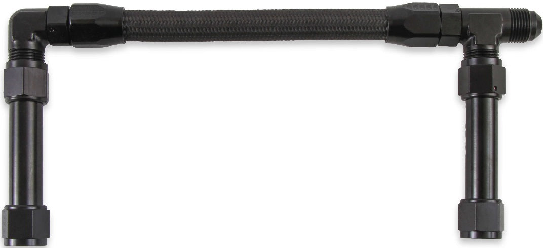DUAL LINE,4150 ULTRA XP,BRAIDED,BLACK,9 3/4"C-C,-8AN INLET