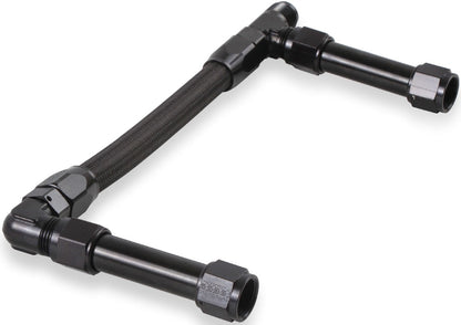 DUAL LINE,4150 ULTRA XP,BRAIDED,BLACK,9 3/4"C-C,-8AN INLET
