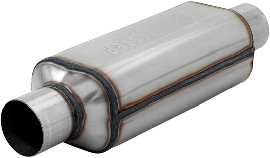 SUPER HP-2 MUFFLER,2.50" IN/OUT,12",304S