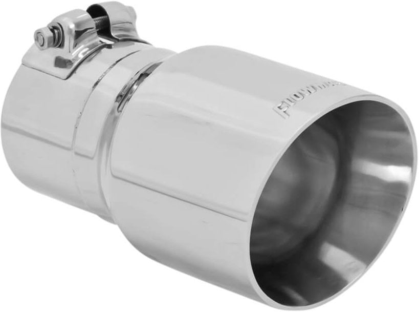 EXHAUST TIP,4",ANGLE,FOR 3" TUBE,OEM,POLISHED