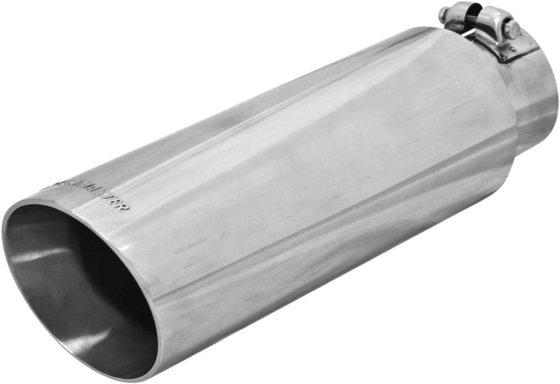 EXHAUST TIP,4",ANGLE,FOR 3" TUBE,POLISHED