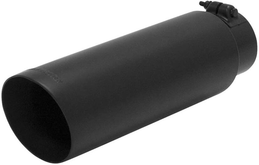 EXHAUST TIP,4",ANGLE,FOR 3" TUBE,BLACK