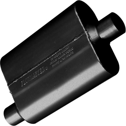 MUFFLER,40 SERIES,2.25" OFF IN/2.25" CEN OUT