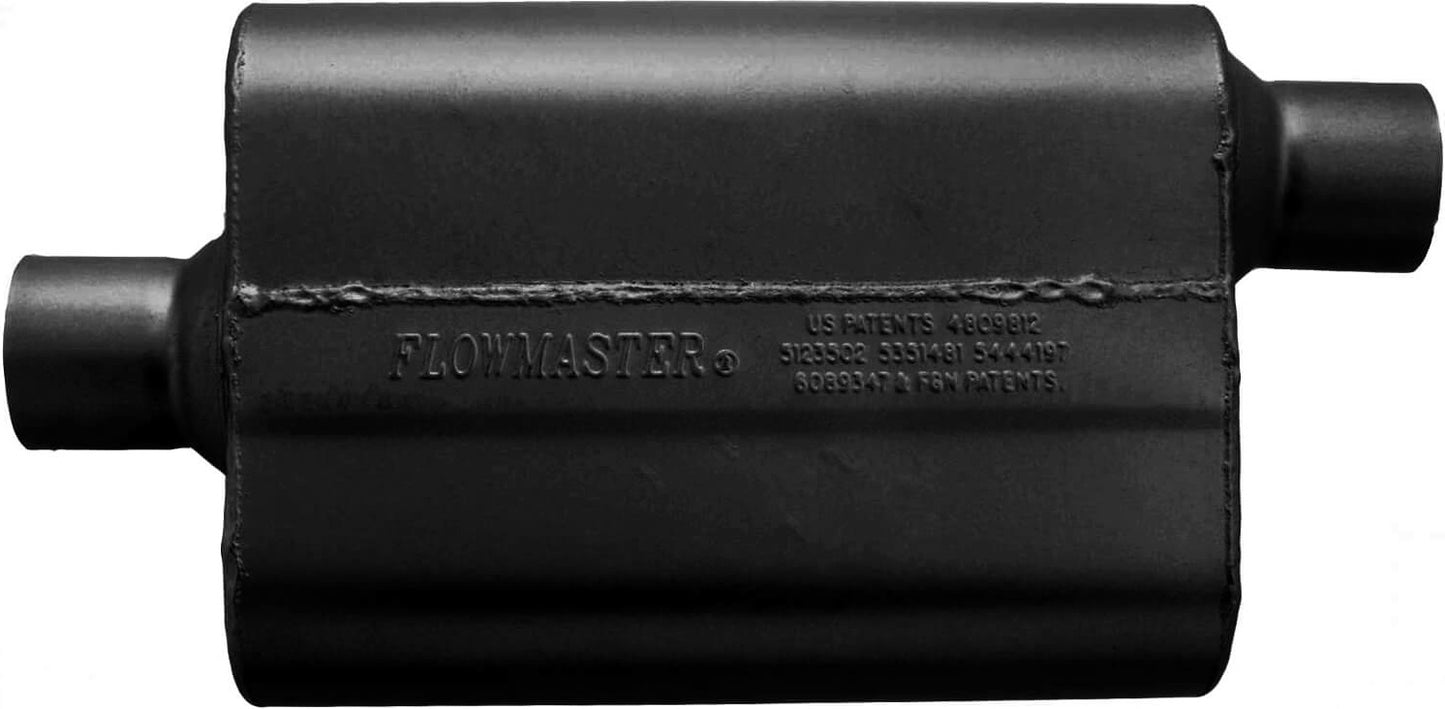 MUFFLER,40 SERIES,2.5" CEN IN/2.5" OFF OUT