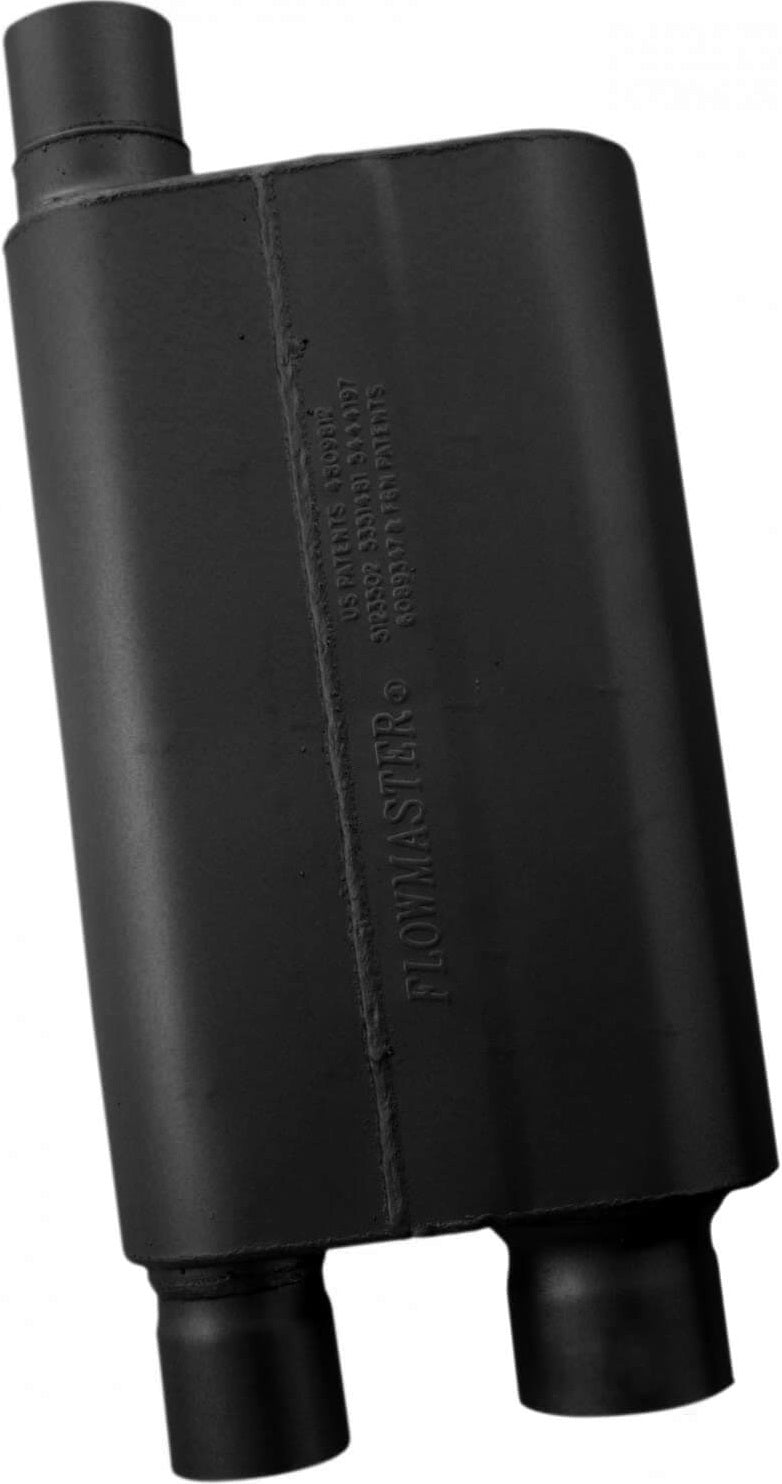 80 SER CROSS FLOW MUFFLER,3" OFF IN/2.5" DUAL OUT