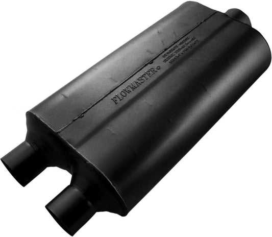 SUPER 50 MUFFLER,2.25 DUAL IN/3" CEN OUT