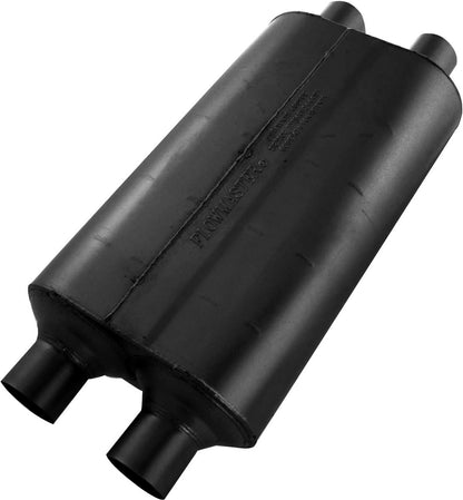 SUPER 50 MUFFLER,2.25" DUAL IN/2,25: DUAL OUT