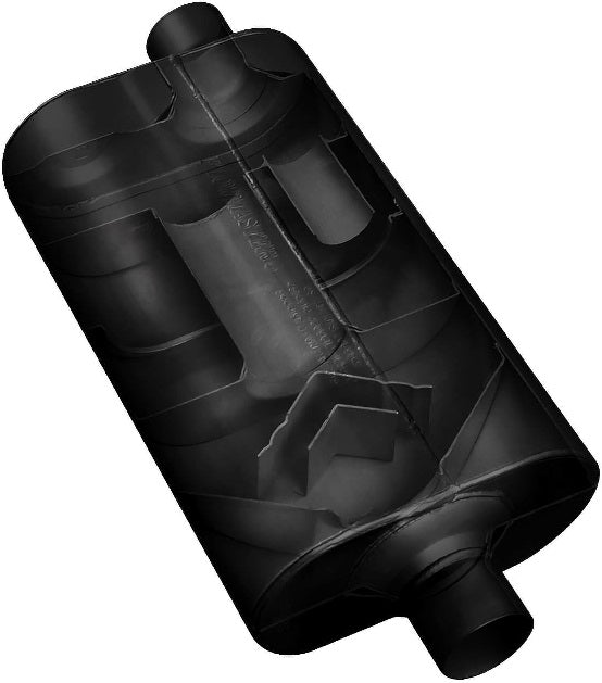 SUPER 50 MUFFLER,3" CEN IN/2.5"  DUAL OUT