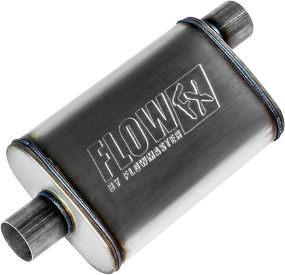 FLOW FX MUFFLER,2.5 OFFSET IN/CEN OUT