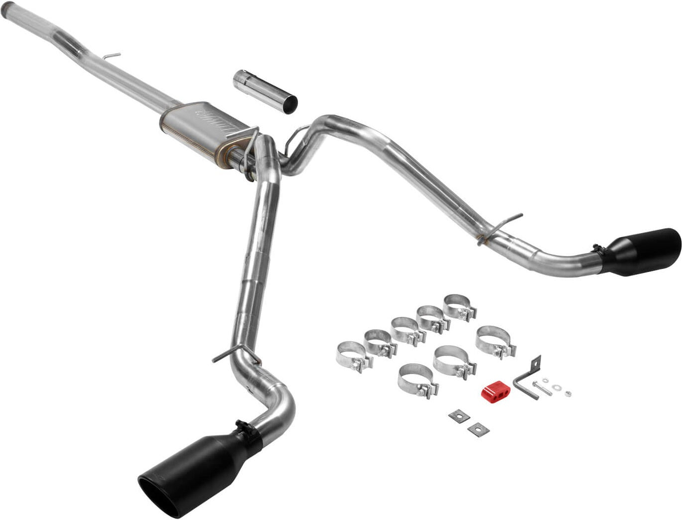 CAT-BACK EXHAUST,14-19 GM 1500 CREW,DOS
