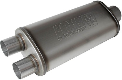MUFFLER,FLOWFX,3.5" CEN IN/2.5" DUAL OUT