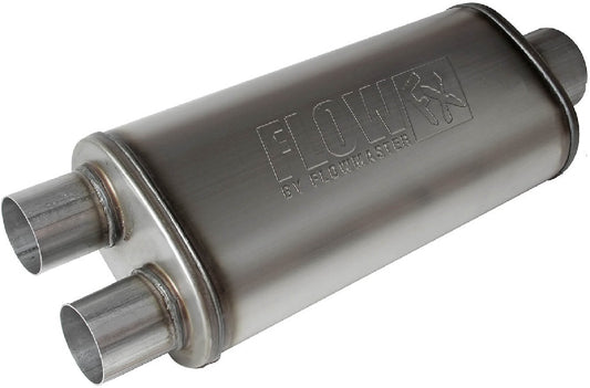 MUFFLER,FLOWFX,3.5" CEN IN/2.5" DUAL OUT