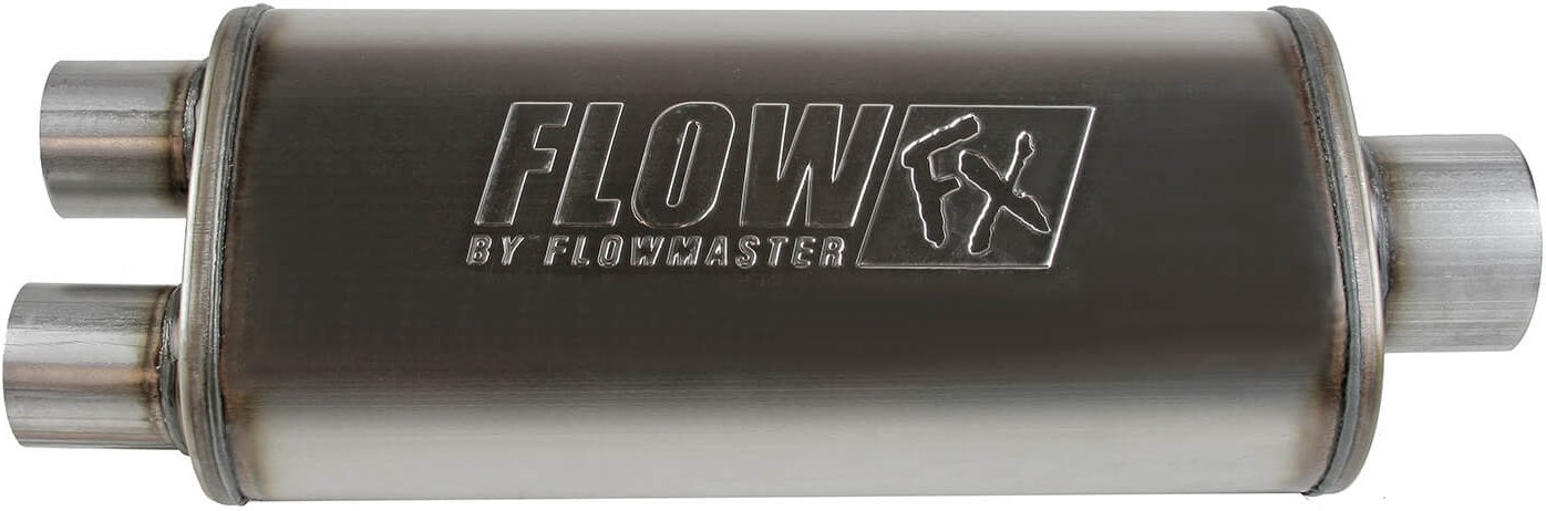 MUFFLER,FLOWFX,3.5" CEN IN/2.5" DUAL OUT
