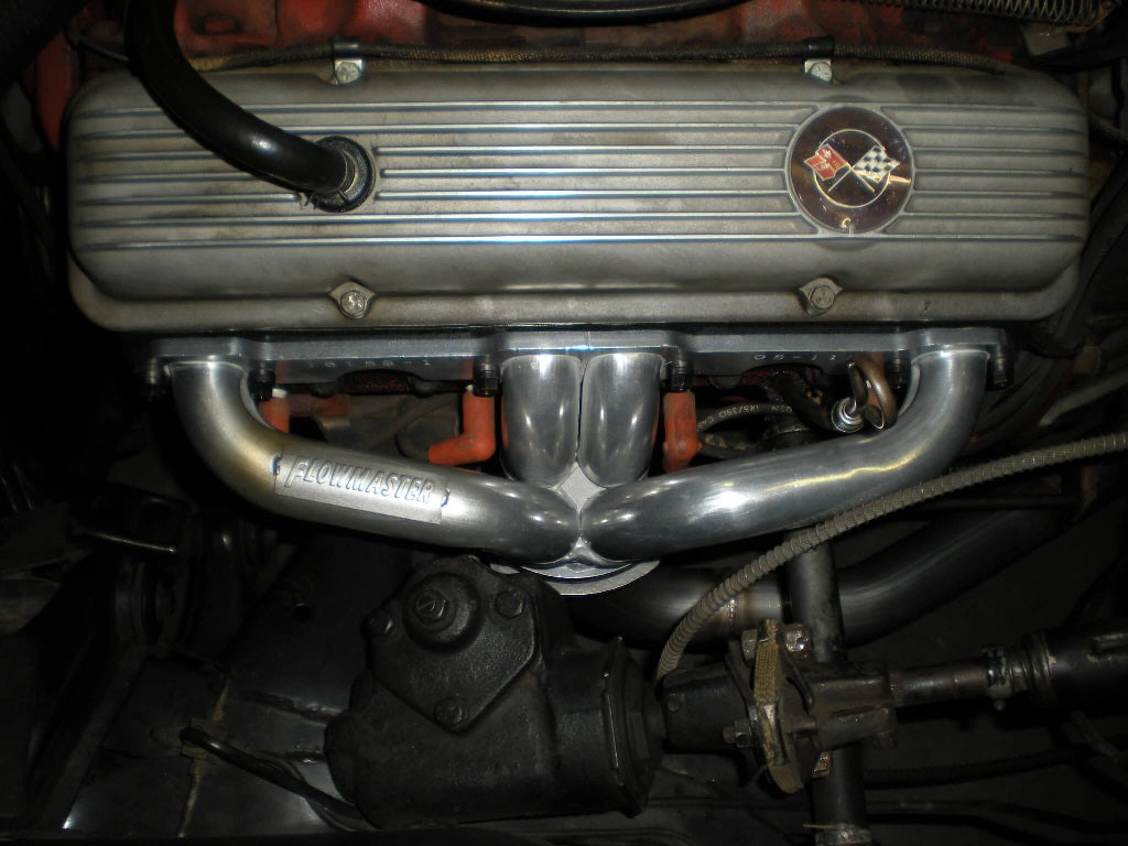 HEADER,SBC,1 5/8,57-74 CORVETTE,SHORTY,CERAMIC COATED