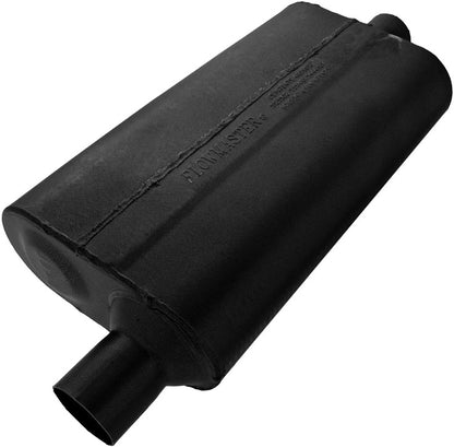 MUFFLER,50 SERIES DELTA,2.25" OFF IN/2.25" CEN OUT