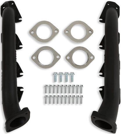 EXHAUST MANIFOLDS,HEMI SWAP,2 1/2 OUTLET,BLACK CERAMIC COATING