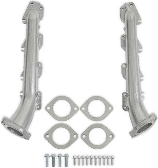 EXHAUST MANIFOLDS,HEMI SWAP,2 1/2 OUTLET,SILVER CERAMIC COATING