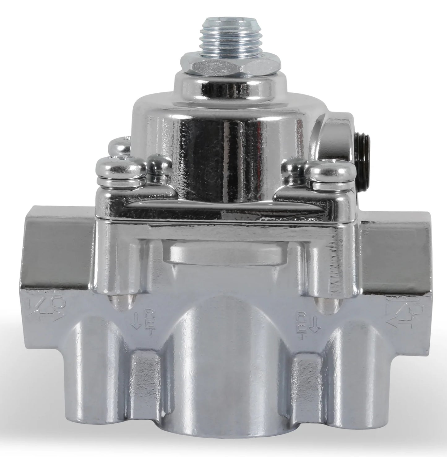 REGULATOR,BYPASS,4.5-9 PSI,CHROME,W/GAUGE & -6AN FITTINGS