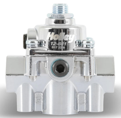 REGULATOR,BYPASS,4.5-9 PSI,CHROME,W/GAUGE & -6AN FITTINGS