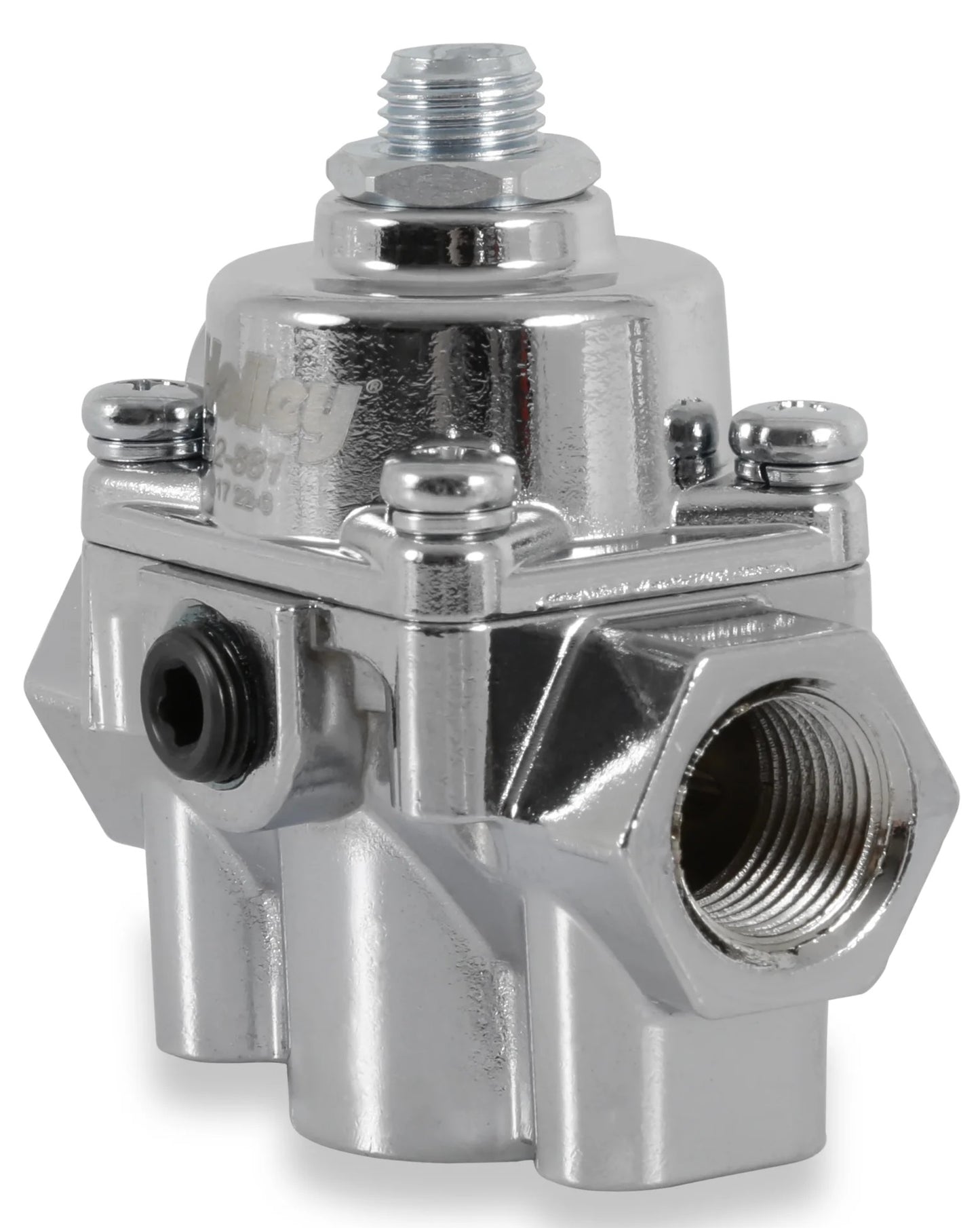 REGULATOR,BYPASS,4.5-9 PSI,CHROME,W/GAUGE & -6AN FITTINGS