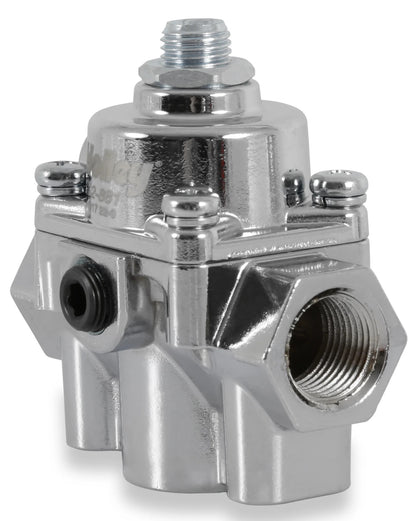 REGULATOR,BYPASS,4.5-9 PSI,CHROME,W/GAUGE & -6AN FITTINGS