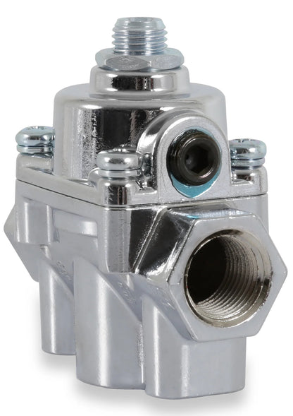 REGULATOR,BYPASS,4.5-9 PSI,CHROME,W/GAUGE & -6AN FITTINGS
