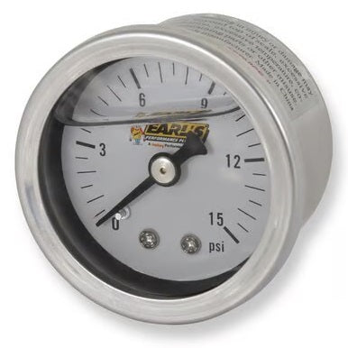 REGULATOR,BYPASS,4.5-9 PSI,BLACK,W/GAUGE & -6AN FITTINGS